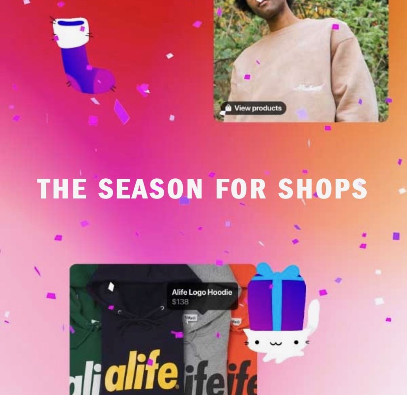 Advertisement and image leading to the instructional guide regarding the Instagram Marketplace from the  official Instagram website
