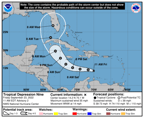 Map from the National Hurricane Center